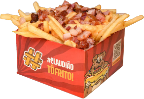 Fritas com Cheddar e Bacon